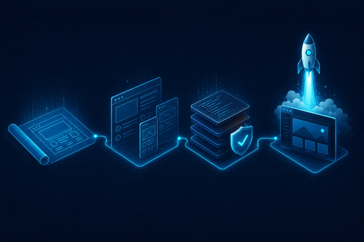 The project journey: from blueprint and design, through development and QA, to launch